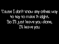 Leave You Alone - Kris Allen [LYRICS]