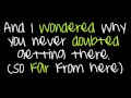 Far From Here - Marianas Trench Lyrics