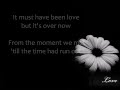 It must have been love - Maria Mena with lyrics