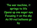 99 Red Balloons - Goldfinger (With German) Lyrics