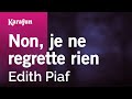 Karaoke Non, je ne regrette rien - Edith Piaf *