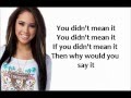 Jasmine Villegas - Didn't Mean It (Lyrics)