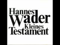 Hannes Wader - Kleines Testament