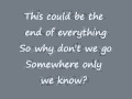 Keane - Somewhere Only We Know LYRICS