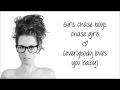 Ingrid Michaelson - Girls Chase Boys (Lyric Video)