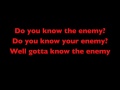 Green day - know your enemy lyrics