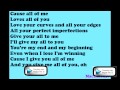 John Legends - All of me lyrics